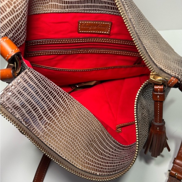 Dooney & Bourke snake skin bag with natural leather trim - Picture 6 of 13